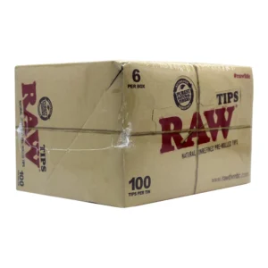 Raw tips pre rolled tin 6 per box