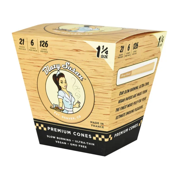 Blazy susan unbleached prerolled cones one quarter 21pc 1800x1800