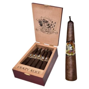 Deadwood by drew estate crazy alice short pyramid maduro box of 10